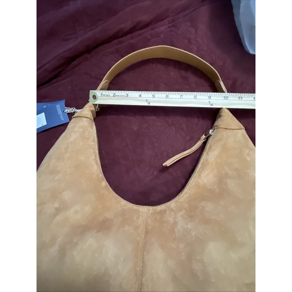 Oversized Crescent Shoulder Bag - Universal Thread First Suede Camel Color Boho - Picture 6 of 11